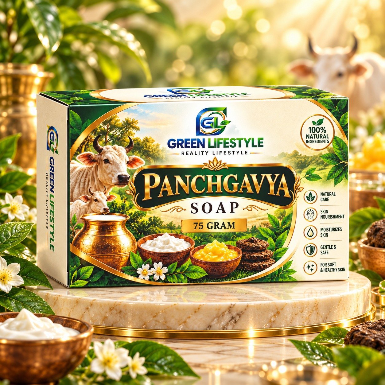 PANCHGAVYA HARBAL SOAP - 75 GM